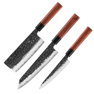 Japansk knivsæt | Nakiri Gyuto Petty | Tanuki