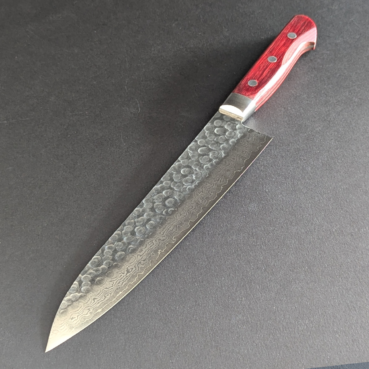 Suisin | Gyuto 210 mm | VG10 | Tsuchime Suminagashi Damascus 17